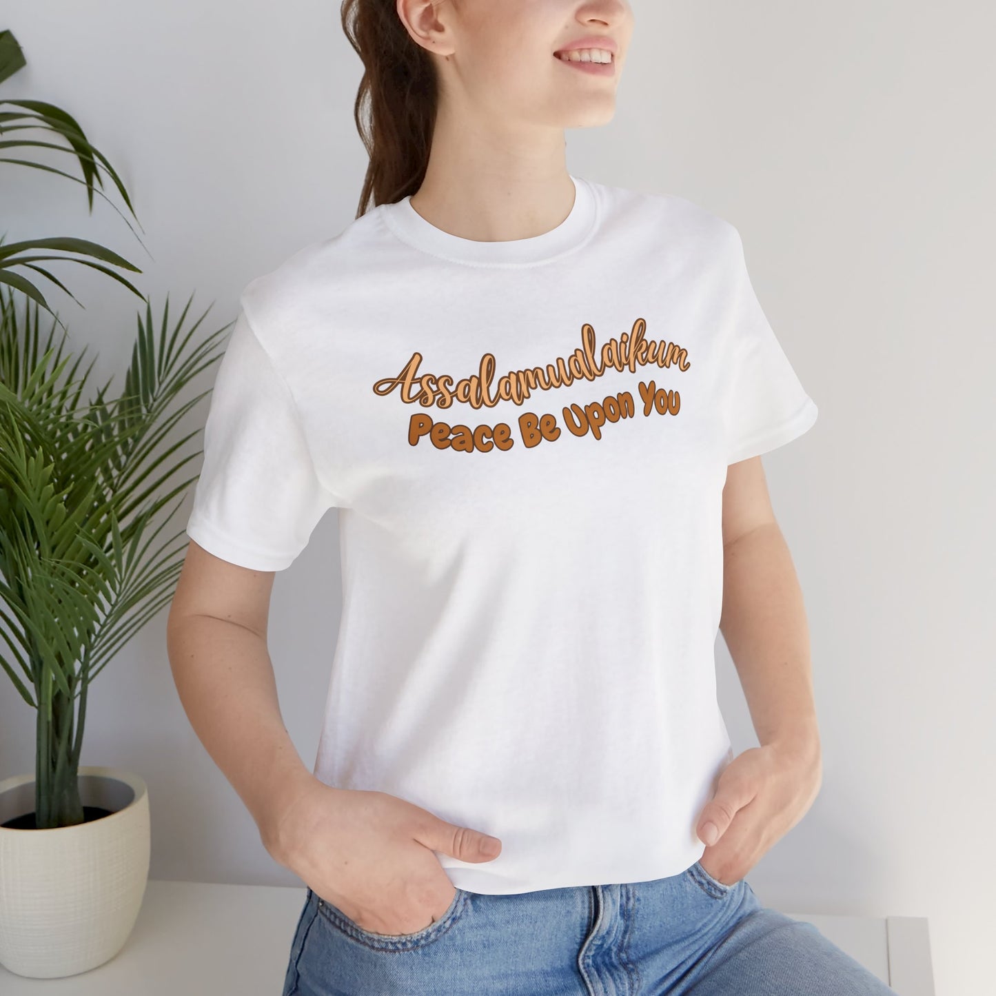 Assalamualaikum Peace Be Upon You Graphic Tee T-Shirt - Cozy Salam Typography Unisex Tee