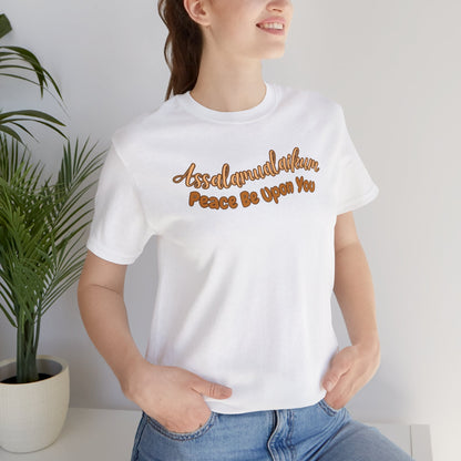Assalamualaikum Peace Be Upon You Graphic Tee T-Shirt - Cozy Salam Typography Unisex Tee