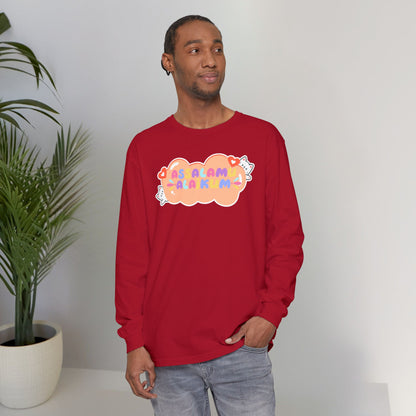 Assalamualaikum Typographic Long Sleeve Tee T-Shirt - Cute Cat Lover Graphic Cozy Soft Cotton Unisex Long Sleeve Tee