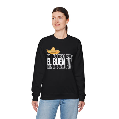 El Buen Fin Shadow Typography Sweatshirt - 3D Graphic Crewneck