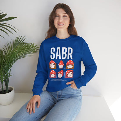 Sabr Typographic Sweatshirt - Cute Mushroom Cozy Soft Cotton Unisex Statement Sweatshirt