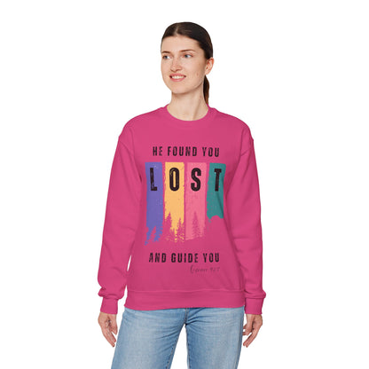 He Found You lost And Guide You Graphic Sweatshirt - He Found You lost And Guide You Typography Islamic Unisex Sweatshirt