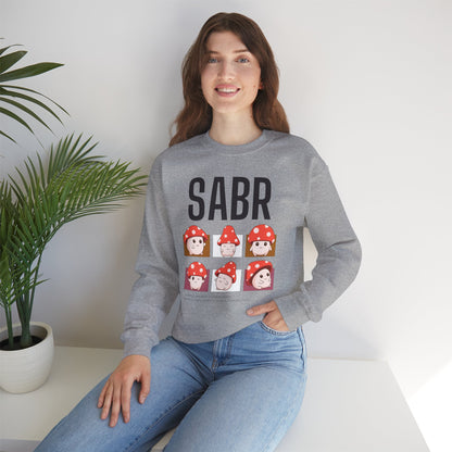 Sabr Typographic Sweatshirt - Cute Mushroom Cozy Soft Cotton Unisex Statement Sweatshirt