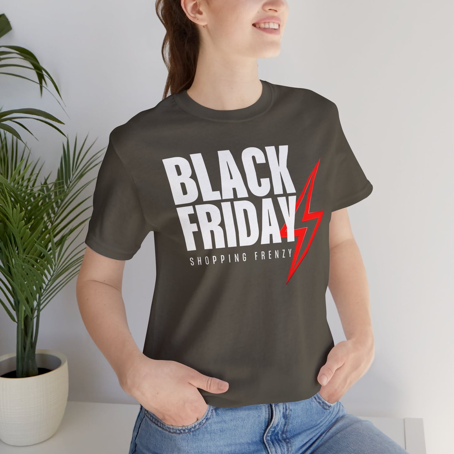 Black Friday Shopping Frenzy T-Shirt - Lightning Graphic Unisex Tee