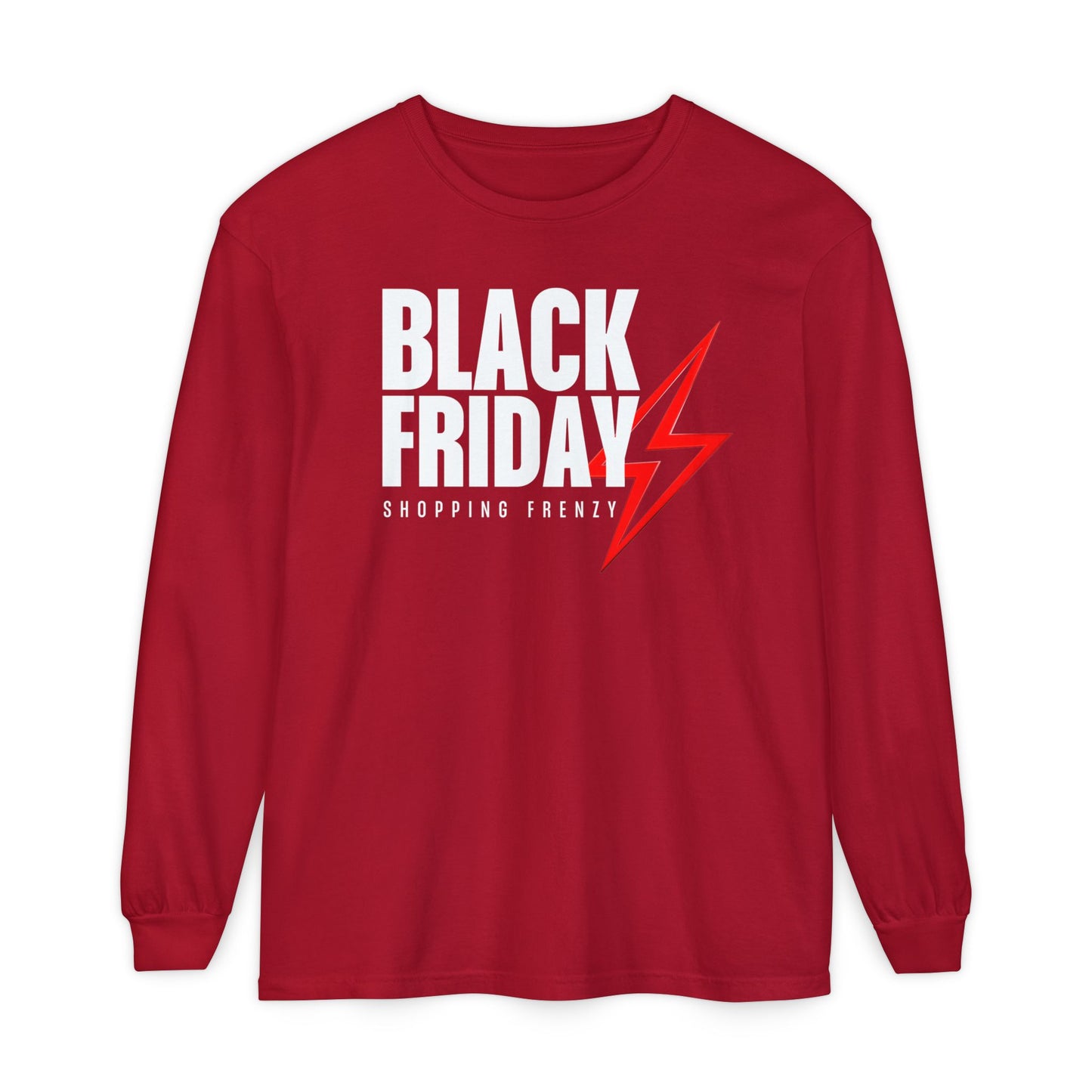 Black Friday Shopping Frenzy Long Sleeve - Lightning Graphic Tee