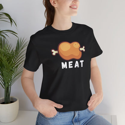 Cartoon MEAT Graphic Tee T-Shirt - Cozy Soft Cotton Unisex Graphic Tee
