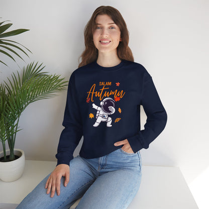 Salam Autumn Cute Astonaut Graphic Sweatshirt - Cozy Autumn Cute Astonaut Graphic Unisex Sweatshirt