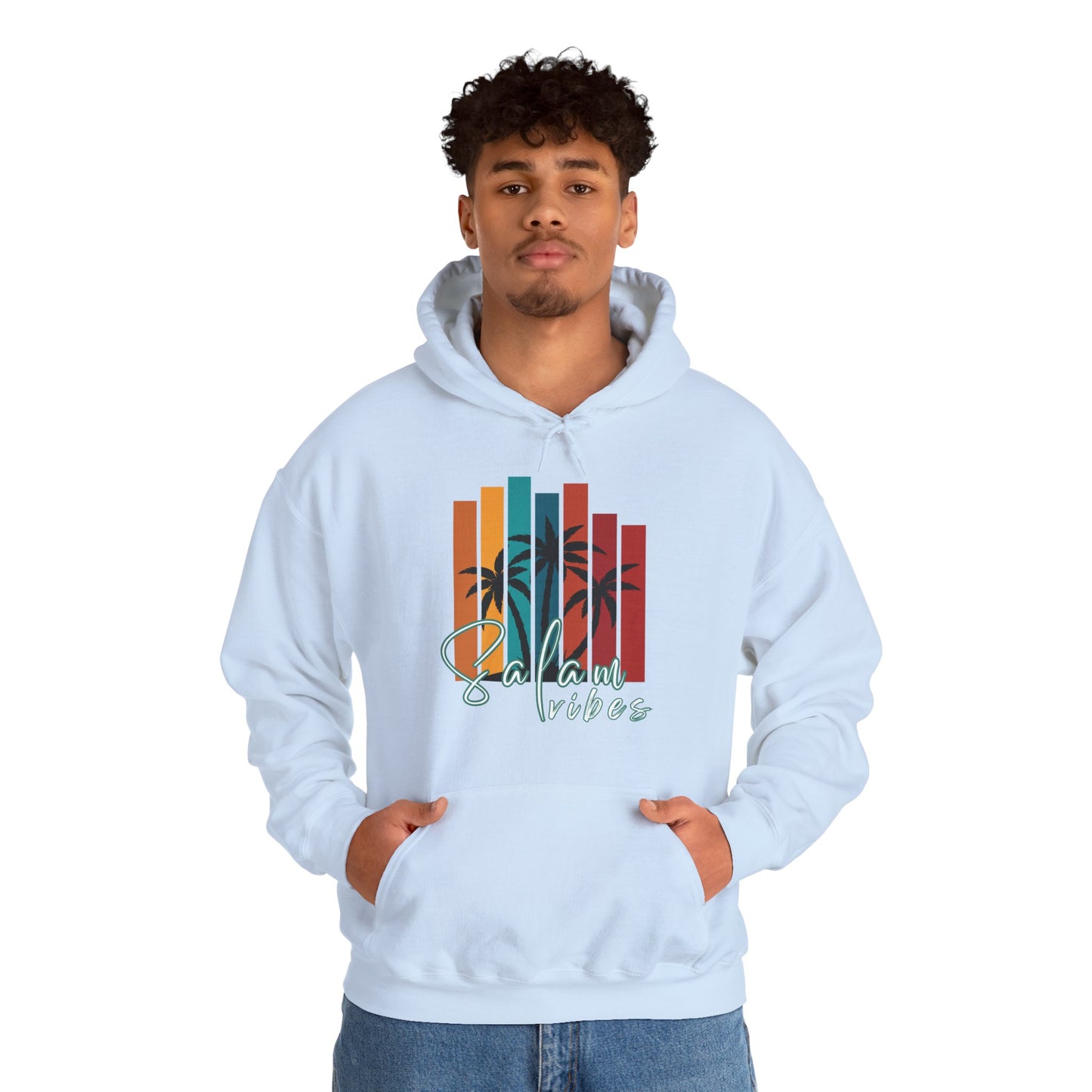 Salam Vibes Palm Tree Graphic Hoodie - Cozy Soft Cotton Graphic Unisex Hoodie