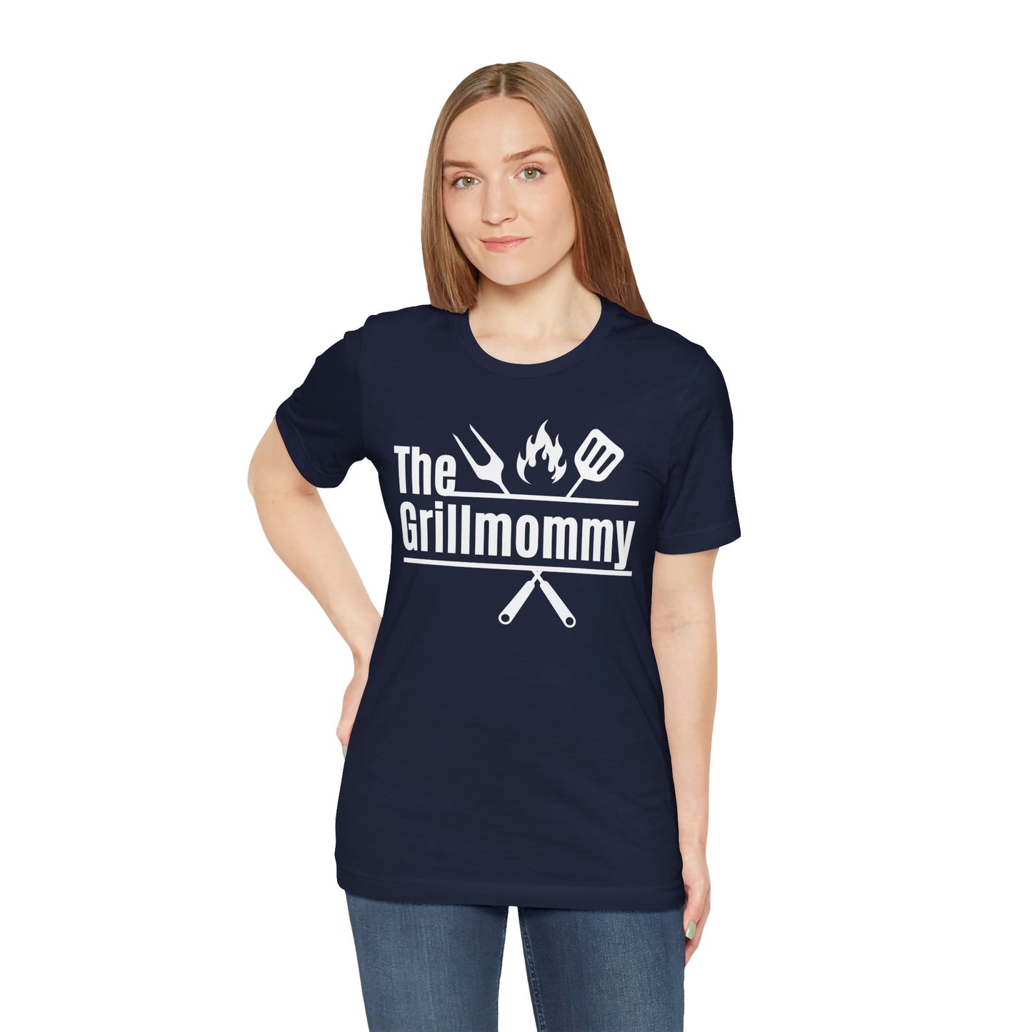 The Grillmommy Typography Tee T-Shirt - Cozy Soft Cotton Unisex BBQ Graphic Tee