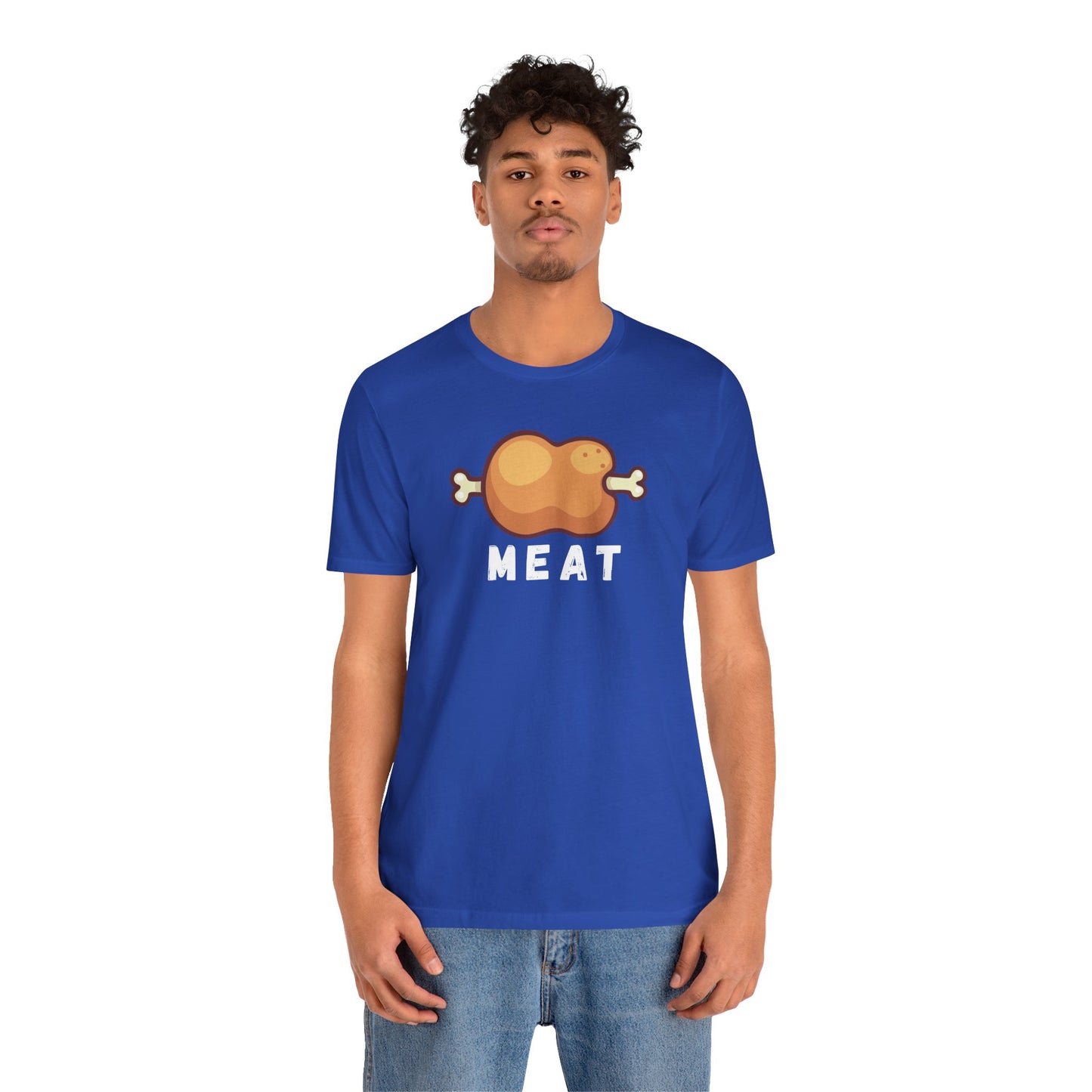 Cartoon MEAT Graphic Tee T-Shirt - Cozy Soft Cotton Unisex Graphic Tee