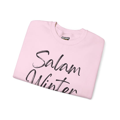 Salam Winter Typographic Sweatshirt - Cozy Soft Cotton Unisex Minimalist Graphic Sweatshirt