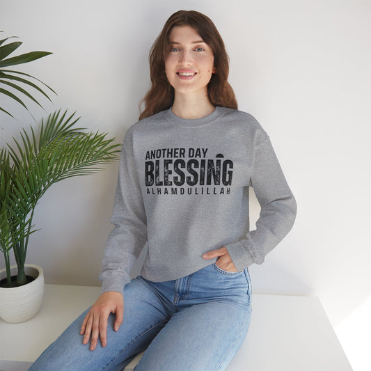 Another Day Another Blessing Alhamdulillah Graphic Sweatshirt - Alhamdulillah Typography Islamic Unisex Sweatshirt