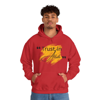 Trust in Allah Graphic Tee Hoodie - Trust in Allah Typography Islamic Unisex Hoodie