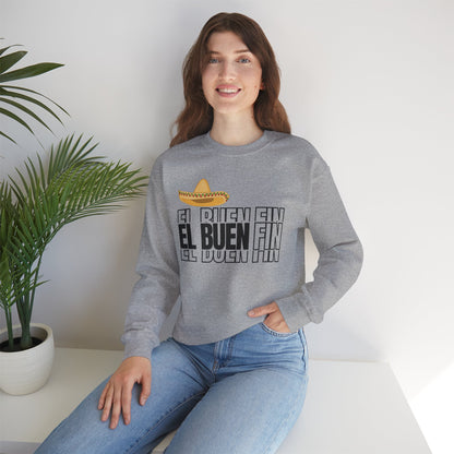 El Buen Fin Shadow Typography Sweatshirt - 3D Graphic Crewneck