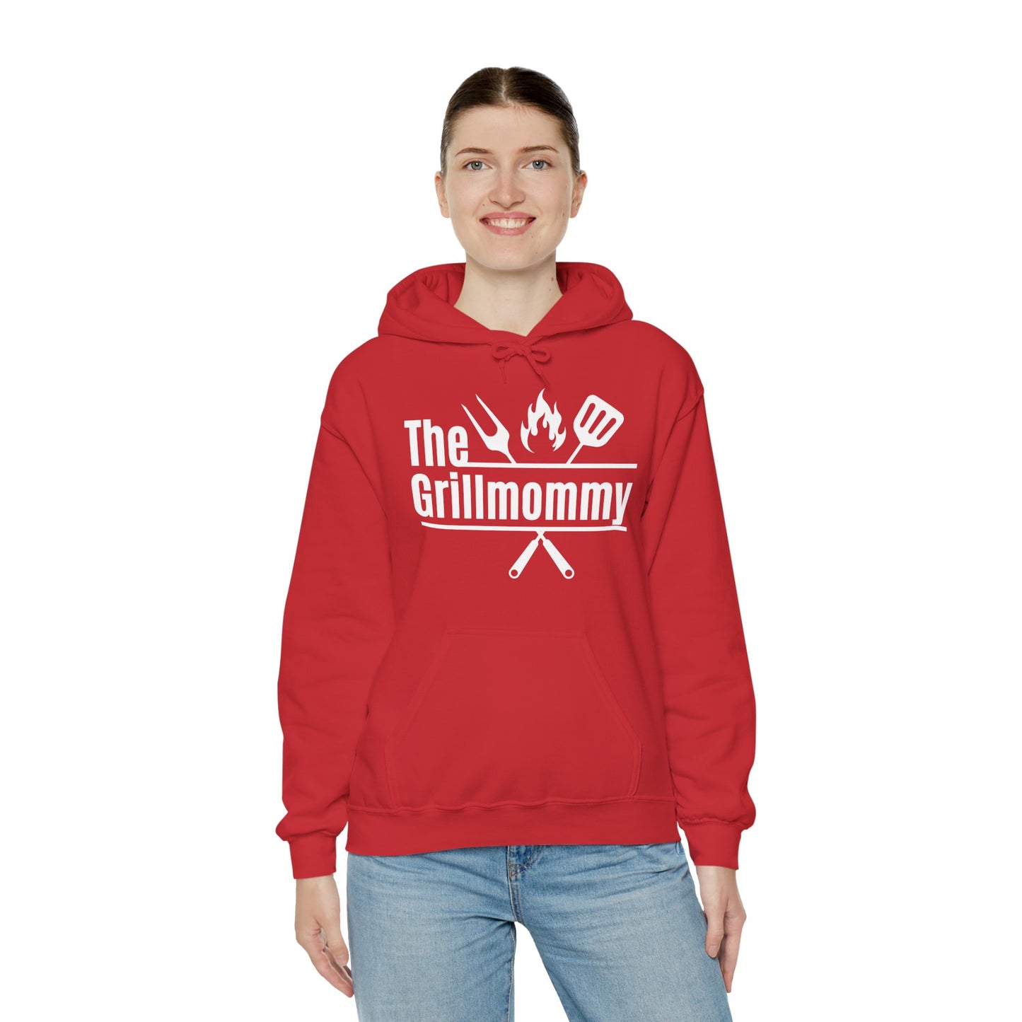 The Grillmommy Typography Hoodie - Cozy Soft Cotton Unisex BBQ Graphic Hoodie