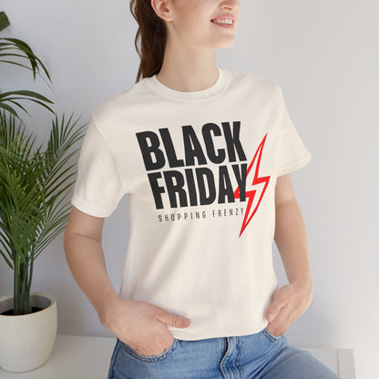 Black Friday Shopping Frenzy T-Shirt - Lightning Graphic Unisex Tee