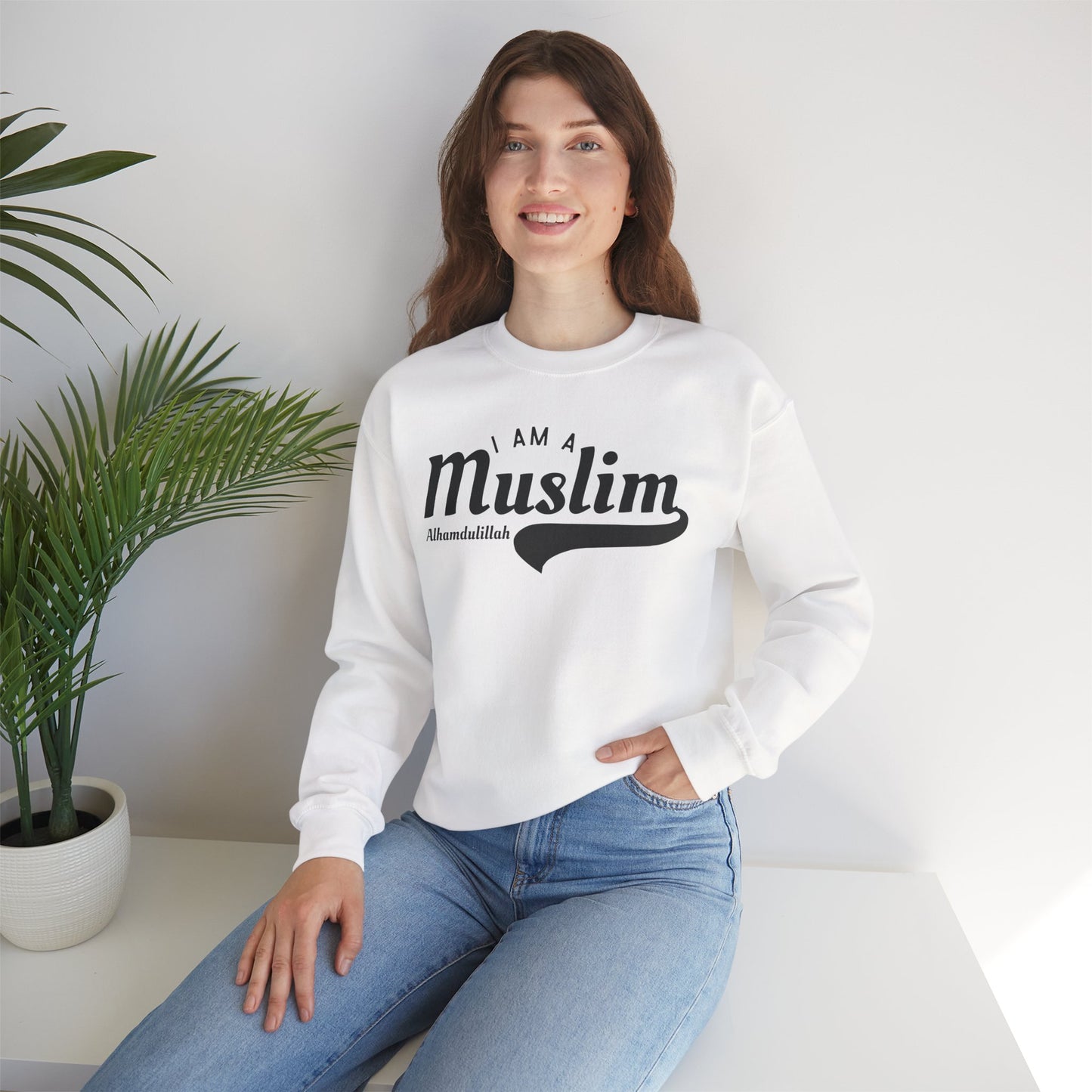 I Am A Muslim Typographic Sweatshirt - Cozy Soft Cotton Unisex Statement Sweatshirt