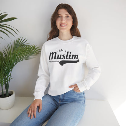 I Am A Muslim Typographic Sweatshirt - Cozy Soft Cotton Unisex Statement Sweatshirt