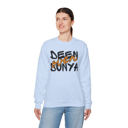 Deen Over Dunya Typographic Sweatshirt - Cozy Soft Cotton Unisex Statement Sweatshirt