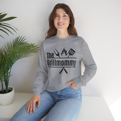 The Grillmommy Typography Sweatshirt - Cozy Soft Cotton Unisex BBQ Graphic Sweatshirt