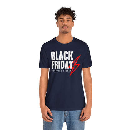 Black Friday Shopping Frenzy T-Shirt - Lightning Graphic Unisex Tee
