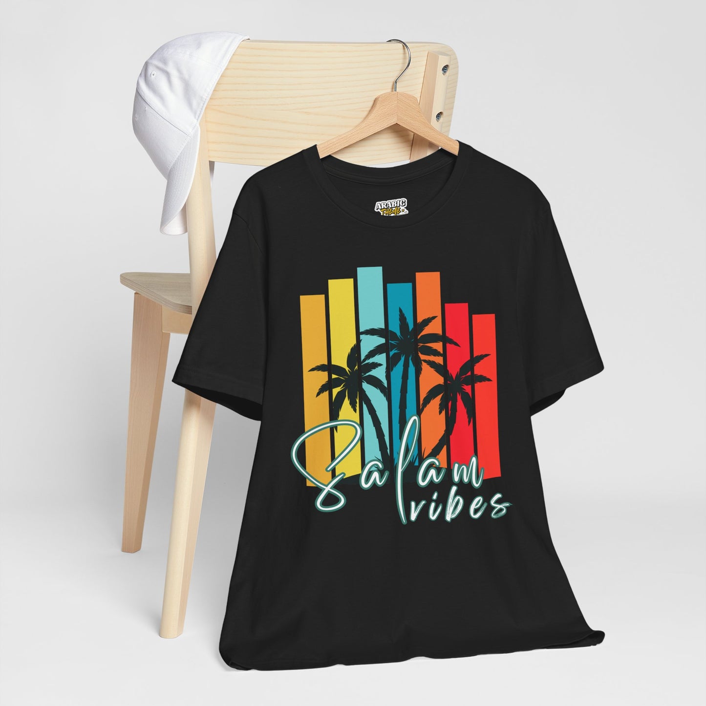 Salam Vibes Palm Tree Graphic Tee T-Shirt - Cozy Soft Cotton Graphic Unisex Tee
