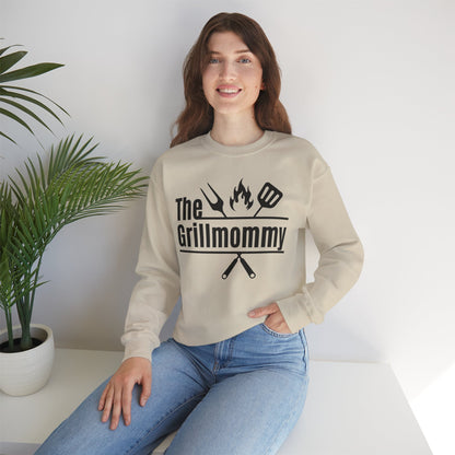 The Grillmommy Typography Sweatshirt - Cozy Soft Cotton Unisex BBQ Graphic Sweatshirt