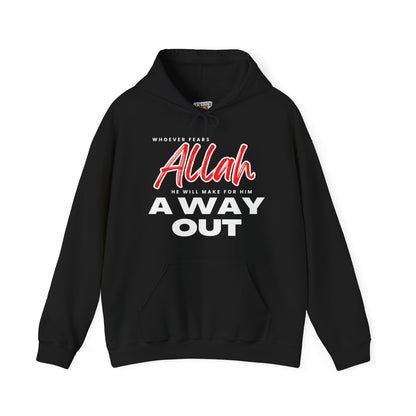 Fear Allah Way Typographic Hoodie - Cozy Soft Cotton Unisex Statement Hoodie