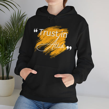 Trust in Allah Graphic Tee Hoodie - Trust in Allah Typography Islamic Unisex Hoodie