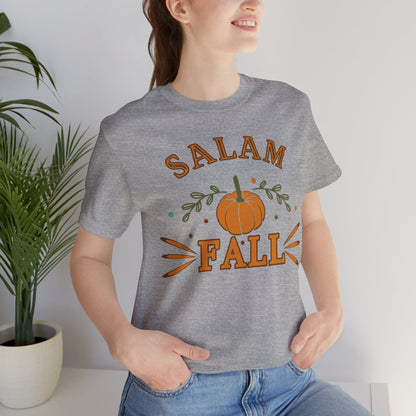 Salam Fall Pumpkin Graphic Tee T-Shirt - Cozy Autumn Pumpkin Graphic Unisex Tee