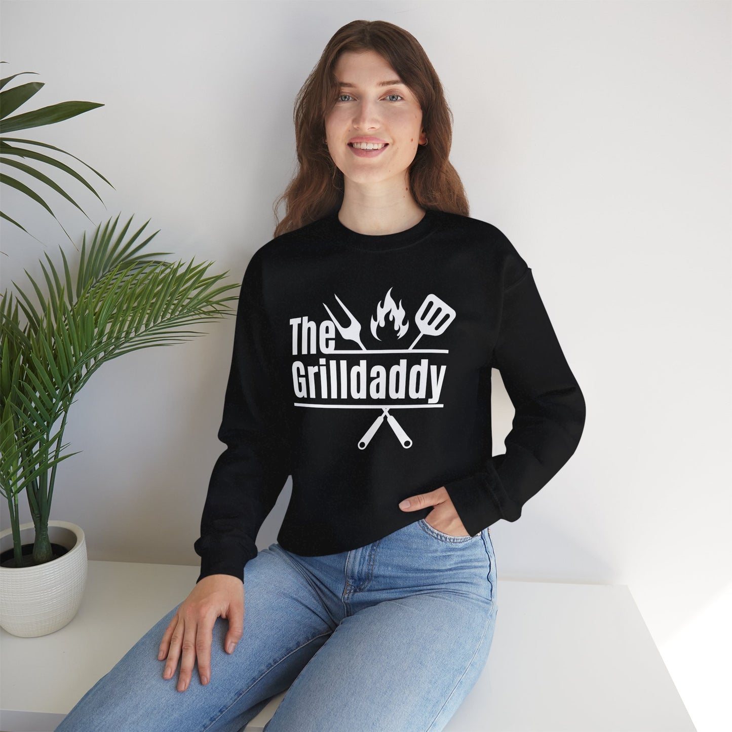 The Grilldaddy Typography Sweatshirt - Cozy Soft Cotton Unisex BBQ Graphic Sweatshirt