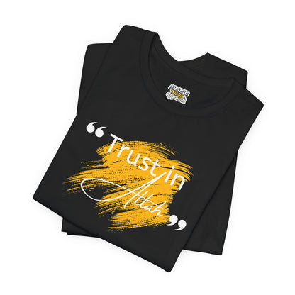 Trust in Allah Graphic Tee T-Shirt - Trust in Allah Typography Islamic Unisex Tee