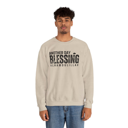 Another Day Another Blessing Alhamdulillah Graphic Sweatshirt - Alhamdulillah Typography Islamic Unisex Sweatshirt