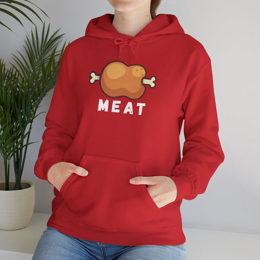 Cartoon MEAT Graphic Hoodie - Cozy Soft Cotton Unisex Graphic Hoodie