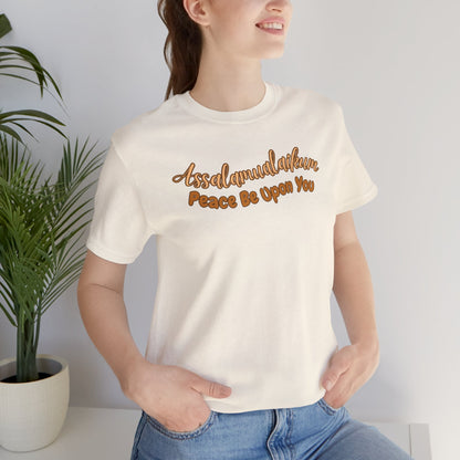 Assalamualaikum Peace Be Upon You Graphic Tee T-Shirt - Cozy Salam Typography Unisex Tee