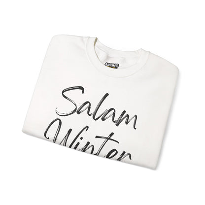 Salam Winter Typographic Sweatshirt - Cozy Soft Cotton Unisex Minimalist Graphic Sweatshirt