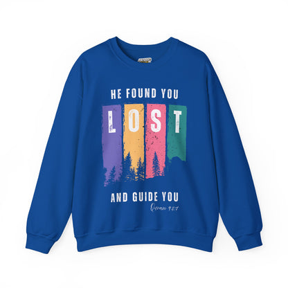 He Found You lost And Guide You Graphic Sweatshirt - He Found You lost And Guide You Typography Islamic Unisex Sweatshirt