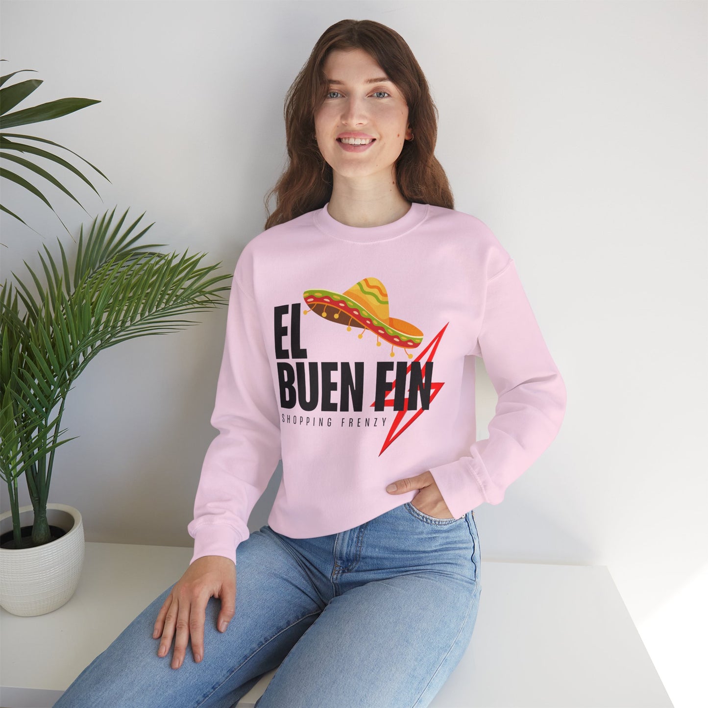 El Buen Fin Shopping Frenzy Sweatshirt - Lightning Graphic Crewneck