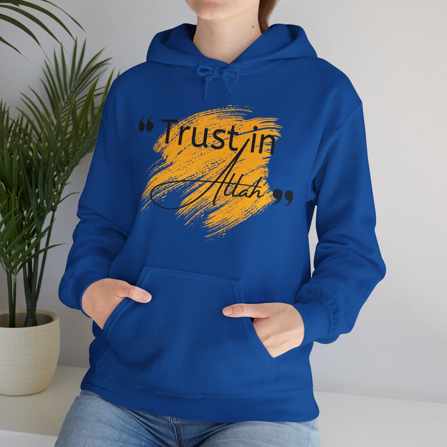 Trust in Allah Graphic Tee Hoodie - Trust in Allah Typography Islamic Unisex Hoodie