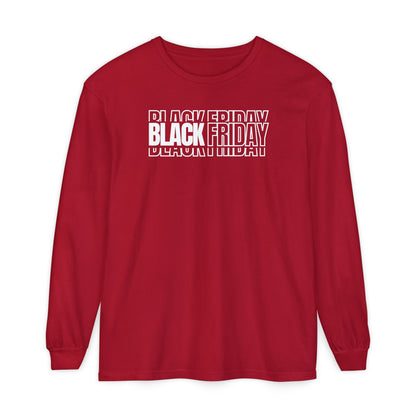 Black Friday Shadow Typography Long Sleeve - 3D Graphic Tee
