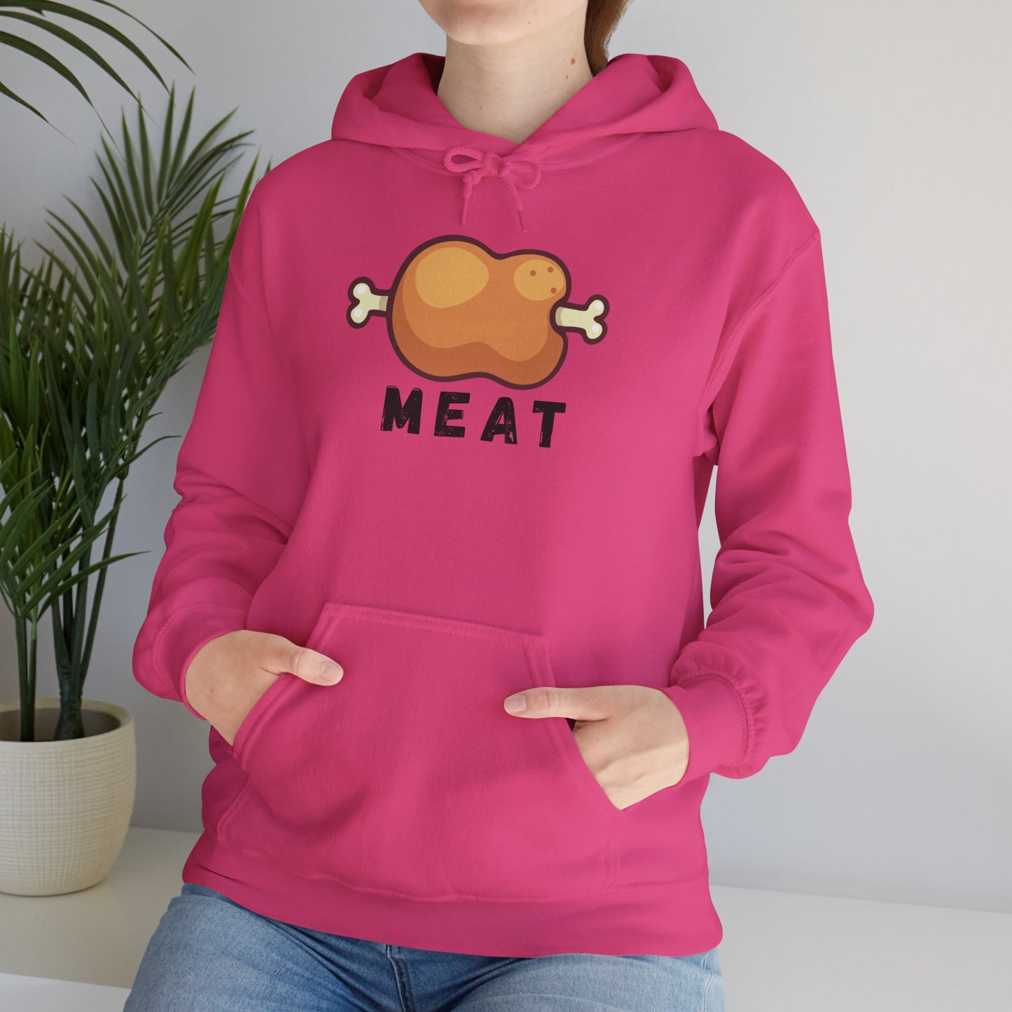Cartoon MEAT Graphic Hoodie - Cozy Soft Cotton Unisex Graphic Hoodie