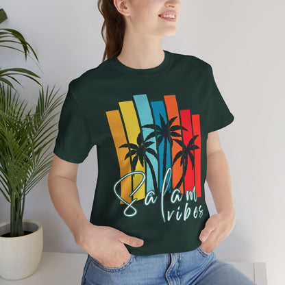 Salam Vibes Palm Tree Graphic Tee T-Shirt - Cozy Soft Cotton Graphic Unisex Tee