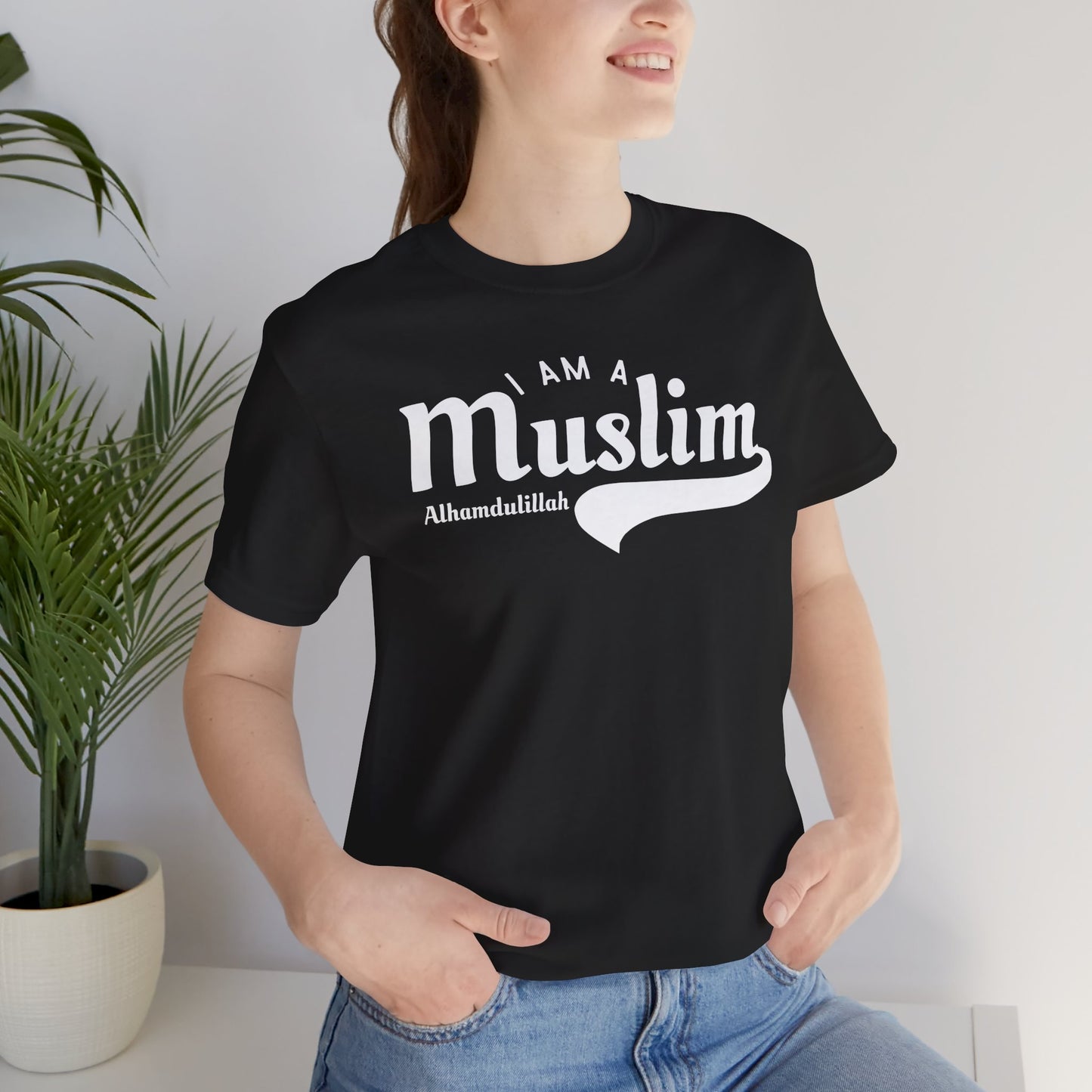 I Am A Muslim Typographic Tee T-Shirt - Cozy Soft Cotton Unisex Statement Tee