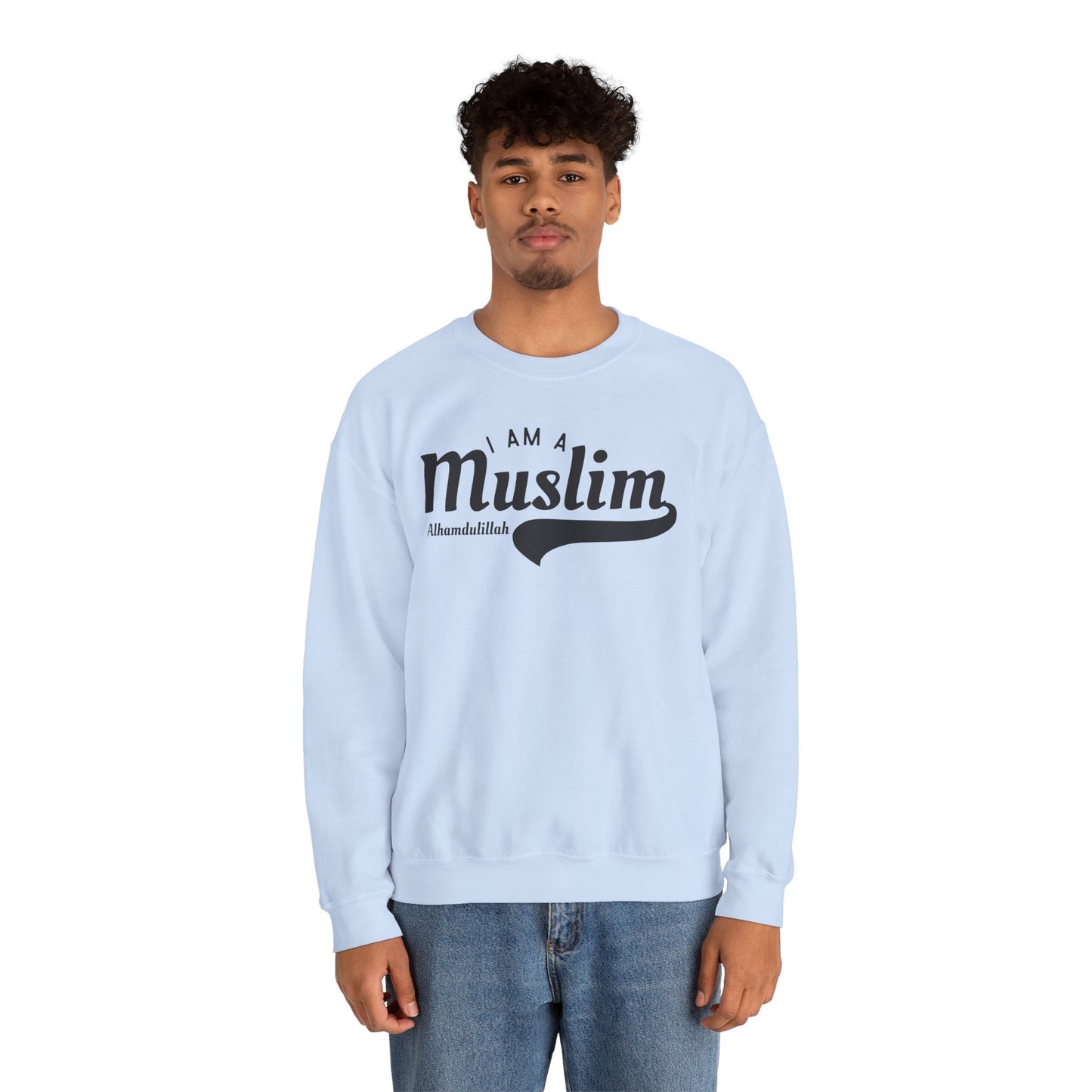 I Am A Muslim Typographic Sweatshirt - Cozy Soft Cotton Unisex Statement Sweatshirt