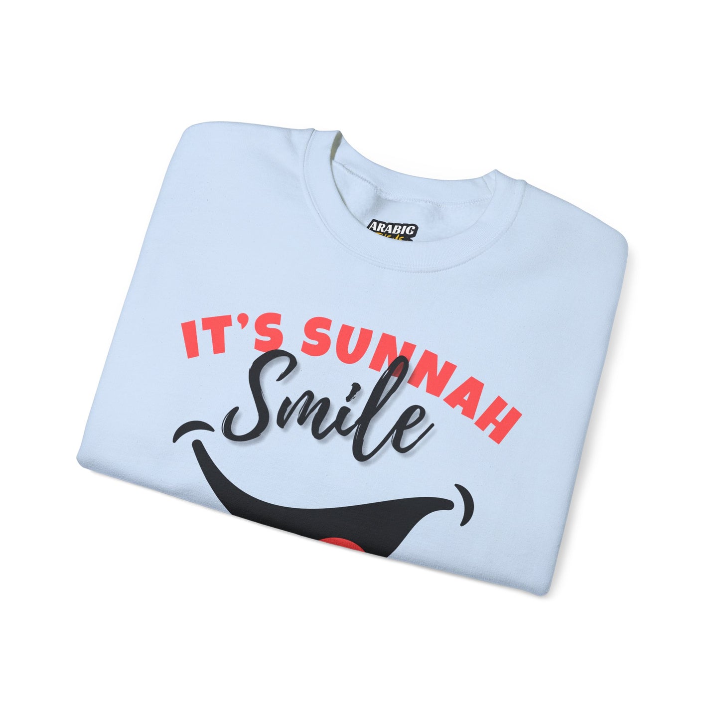 It's Sunnah Smile Graphic Sweatshirt - It's Sunnah Smile Typography Islamic Unisex Sweatshirt
