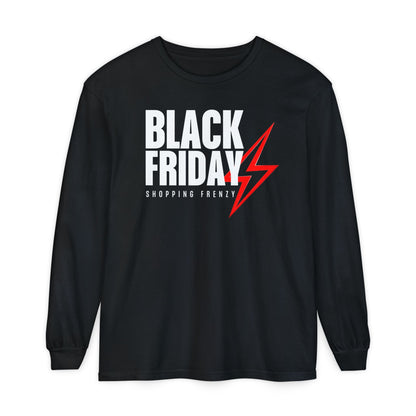 Black Friday Shopping Frenzy Long Sleeve - Lightning Graphic Tee