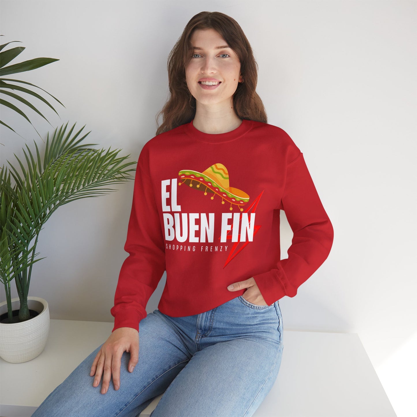 El Buen Fin Shopping Frenzy Sweatshirt - Lightning Graphic Crewneck