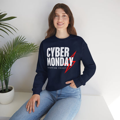 Cyber Monday Shopping Frenzy Sweatshirt - Lightning Graphic Crewneck