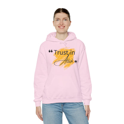 Trust in Allah Graphic Tee Hoodie - Trust in Allah Typography Islamic Unisex Hoodie