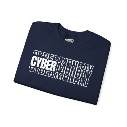 Cyber Monday Shadow Typography Sweatshirt - 3D Graphic Crewneck